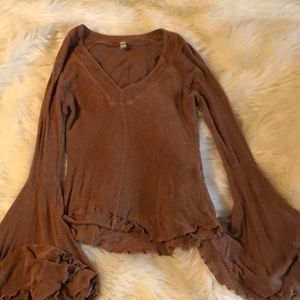 Free people bell sleeve shirt